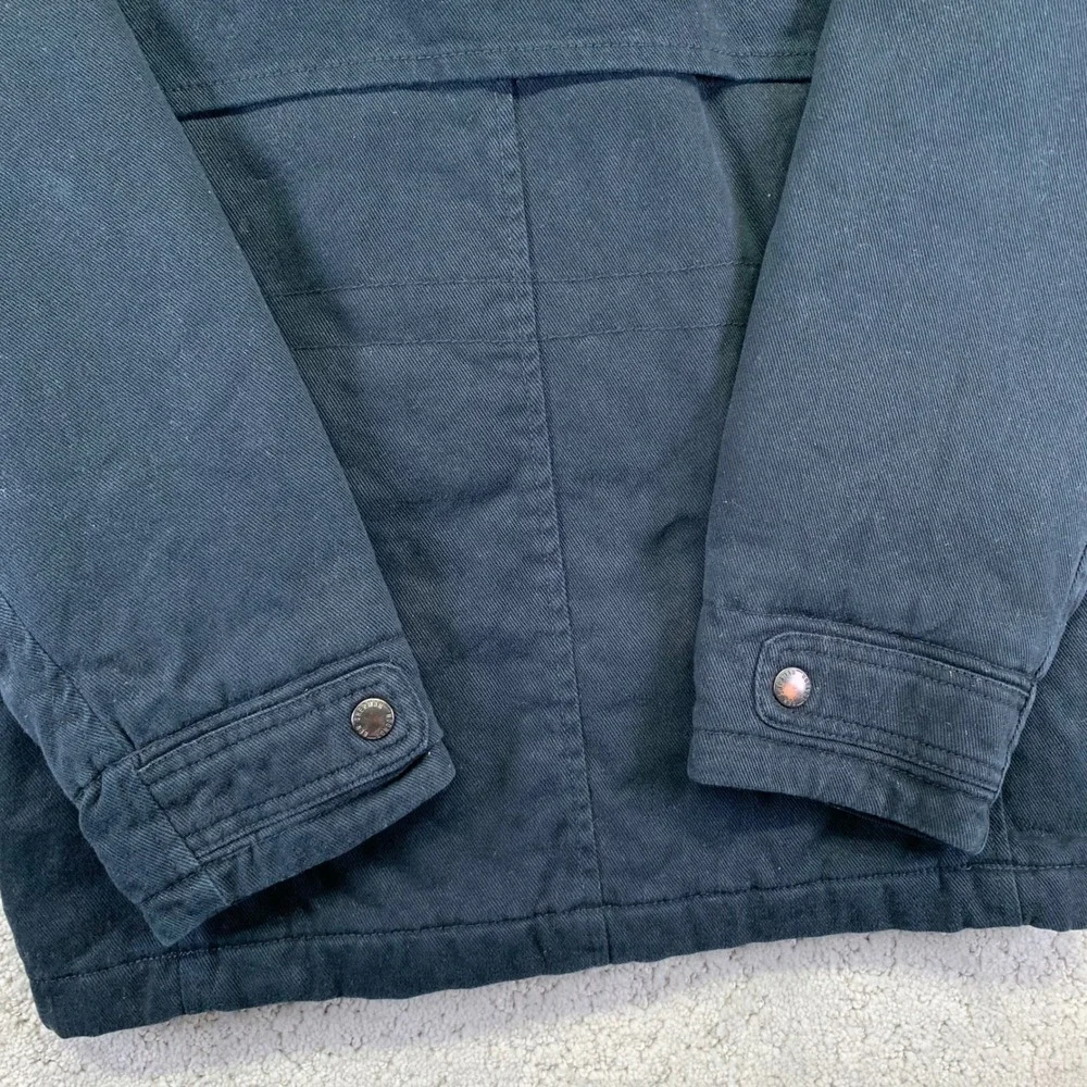 Ben‎ Sherman Kids Jacket Size 8 Black Hooded Utility Field Pockets Quilt Lined